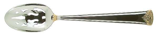 St. Denis (Gold Accent) Pierced Tablespoon (Serving Spoon)