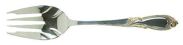 Stephanie-Gold Accent (Stainless) Solid Serving Fork