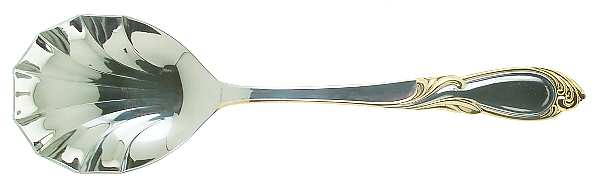 Stephanie-Gold Accent (Stainless) Solid Serving Spoon