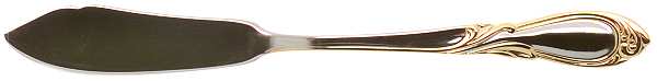 Stephanie-Gold Accent (Stainless) Flat Handle Master Butter Knife