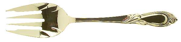 Stephanie (Gold Electroplate) Solid Serving Fork