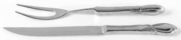 Stephanie (Stainless) Large 2-Piece Roast Carving Set w/Stainless Blade