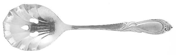 Stephanie (Silverplate) Pierced Solid Serving Spoon