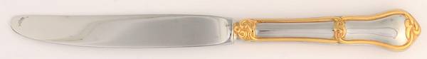 St. Tropez-Gold (Stainless, Gold Accent) Modern Hollow Knife