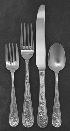 Tuileries-Leaf Garden (Stainless) 4 Piece Place Setting by Retroneu