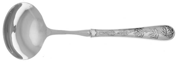 Tuileries-Leaf Garden (Stainless) Gravy Ladle with No Spout Stainless Bowl HC