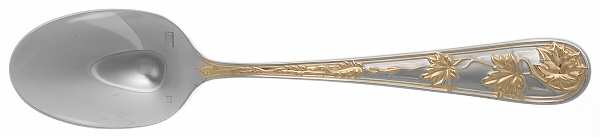 Tuileries-Leaf Garden (Stainless, Gold Accent) Place/Oval Soup Spoon