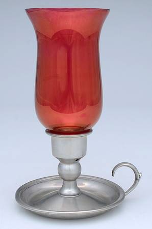 Pewter Holloware Hurricane Lamp and Globe