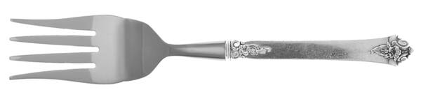 Castle Rose (Sterling, 1942) Cold Meat Fork Large, Stainless Tines HC