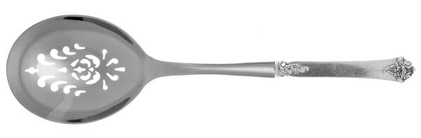 Castle Rose (Sterling, 1942) Casserole Spoon with Pierced Stainless Bowl HC