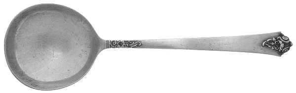 Castle Rose (Sterling, 1942) Round Bowl Soup Spoon (Gumbo)