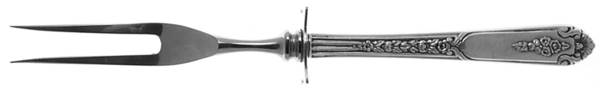 Promise (Sterling, 1948) Small Steak Carving Fork with Stainless Prongs