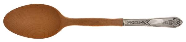 Promise (Sterling, 1948) Salad Serving Spoon with Wooden Bowl