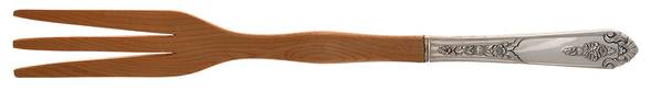 Promise (Sterling, 1948) Salad Serving Fork with Wooden Prongs