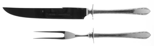 Wild Flower (Sterling, 1942) Small Steak 2-Piece Carving Set w/Stainless Blade