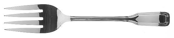 Deco (Silverplate) Solid Serving Fork