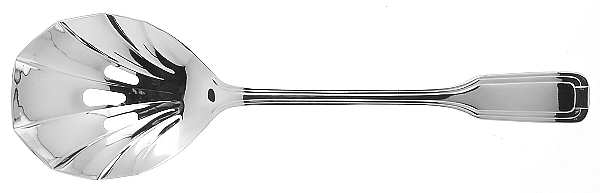 Deco (Silverplate) Pierced Solid Serving Spoon