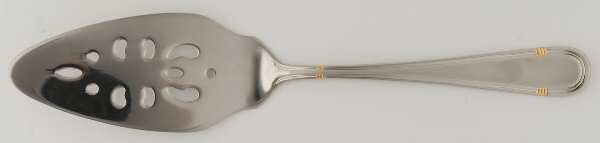 RBL10 (STAINLESS, GOLD ACCT) Pierced All Stainless Pie Server