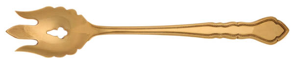 Golden Carriage (Gold Electroplate) Vegetable Serving Fork Solid  HC