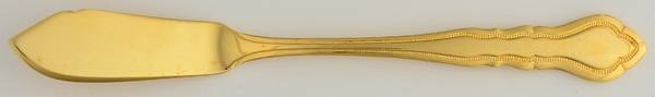 Golden Carriage (Gold Electroplate) Flat Handle Master Butter Knife