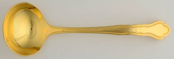 Golden Carriage (Gold Electroplate) Solid Gravy Ladle