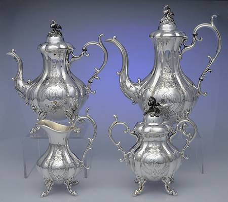 The Winthrop (Silverplate, Hollowware) (4 Piece) Silverplate Tea Set