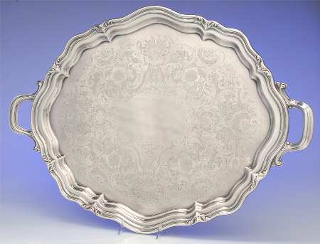 The Winthrop (Shield, Silverplate) 25" Waiter Tray