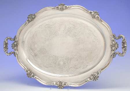 Regent-Chased (5600C, Silverplate, Hollowware) Large Silverplate Waiter Tray