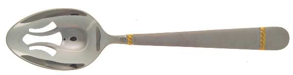 Brighton Gold-Matte (Stainless) Pierced Tablespoon (Serving Spoon)
