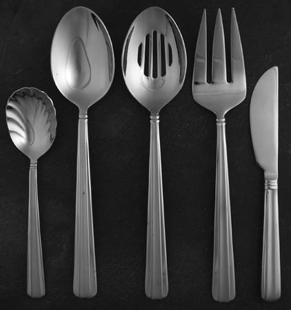 Bellevue-Matte (Stainless, Frosted Accent) 5 Piece Hostess Set