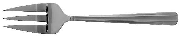 Bellevue-Matte (Stainless, Frosted Accent) Large Solid Cold Meat Serving Fork