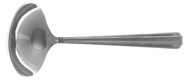 Bellevue-Matte (Stainless, Frosted Accent) Solid Gravy Ladle