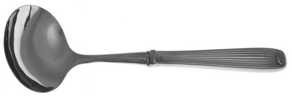 Fluted Scroll Gravy Ladle with No Spout Stainless Bowl HC