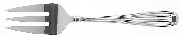 Fluted Scroll Medium Solid Cold Meat Serving Fork