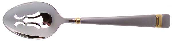 Golden Longwood-Matte Pierced Tablespoon (Serving Spoon)