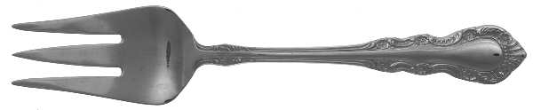 Floral Tiara Medium Solid Cold Meat Serving Fork