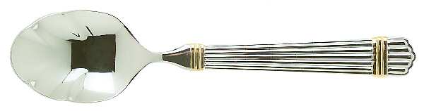 Gold Espirit (Stainless, Gold Acct) Sugar Shell Spoon
