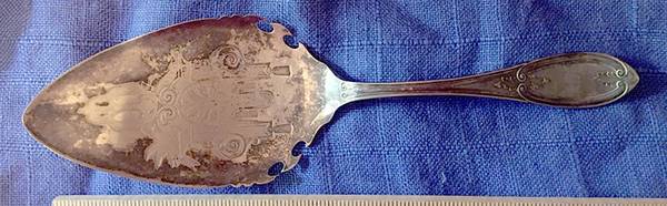 Olive (Silverplate, 1900) Large Solid Pie Knife