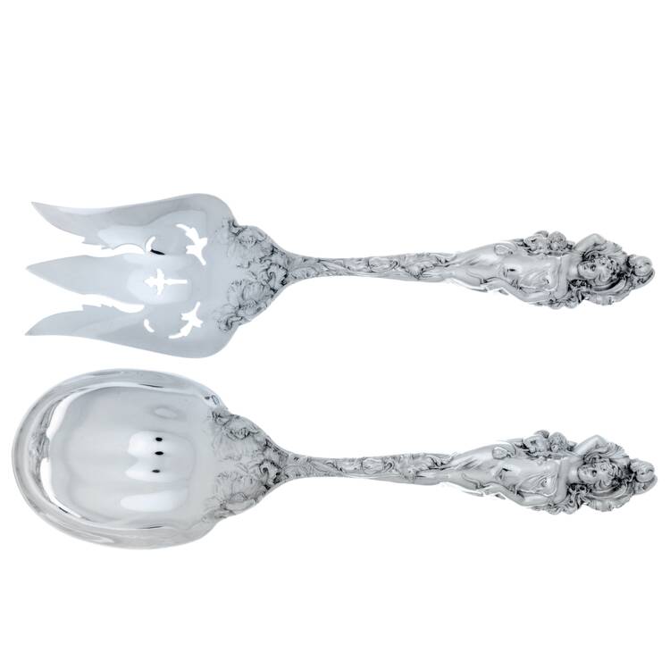 Love Disarmed (Sterling, Newer) Solid Oversized Serving Salad Set