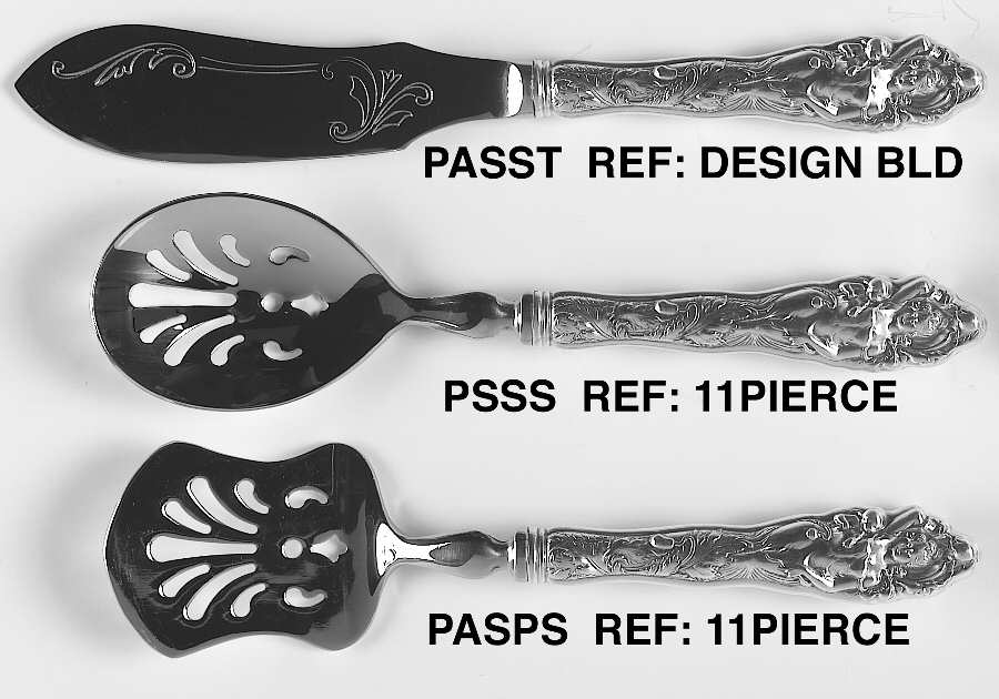 Love Disarmed (Sterling, Newer) (3 Pc) Hors d'Oeuvre Set
