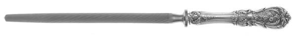 Francis I (Sterling, "Reed & Barton") Sharpener Knife with Steel Rod HC