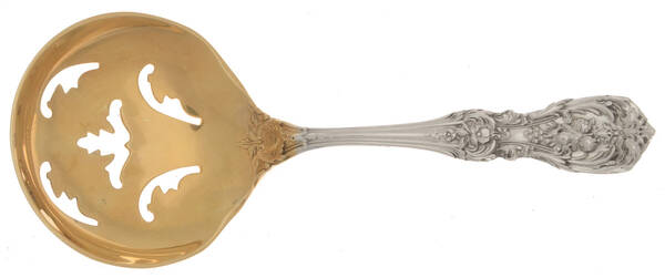 Francis I (Sterling, "Reed & Barton") Solid Bon Bon Spoon with Pierced Bowl