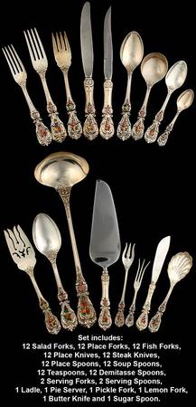 Francis I (Sterling, "Reed & Barton") 118 Piece Estate Set