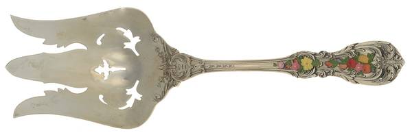 Francis I (Sterling, "Reed & Barton") Salad Serving Fork Solid Enameled