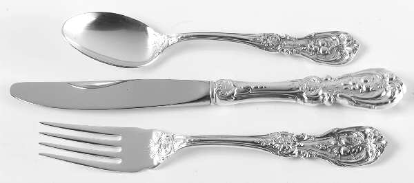Francis I (Sterling, "Reed & Barton") 3-Piece Youth Set (Knife, Fork & 5 O'Clock Spoon)