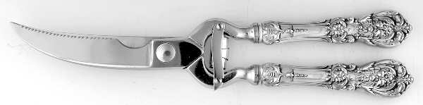 Francis I (Sterling, "Reed & Barton") Poultry Shears with Stainless Blades