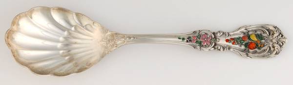 Francis I (Sterling, "Reed & Barton") Enameled Handle Sugar Shell Spoon