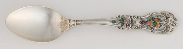 Francis I (Sterling, "Reed & Barton") Enameled Demitasse Spoon