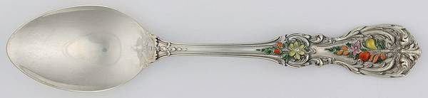 Francis I (Sterling, "Reed & Barton") Enameled Dessert/Oval Soup Spoon