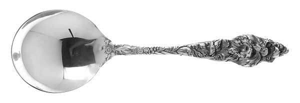 Les Six Fleurs (Sterling) Round Bowl Soup Spoon (Cream Soup)